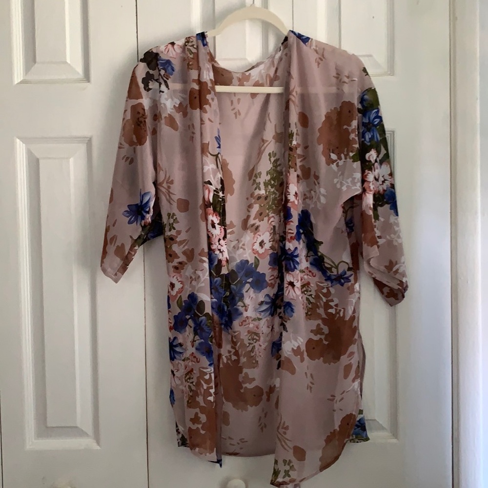 Pink Floral Kimono